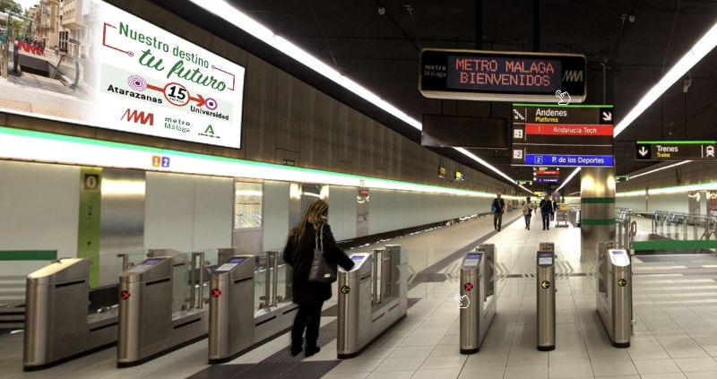 metro malaga Entré du métro à Malaga