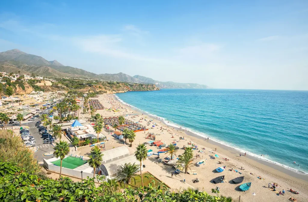 Nerja beach. Malaga province, Costa del Sol