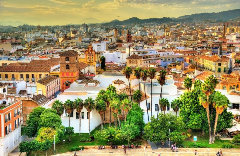 Vue de Malaga a Alcazaba Espagne Vue de Malaga à Alcazaba Espagne
